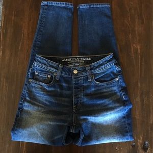 Vintage High Rise AE Dark Wash Boyfriend Jeans